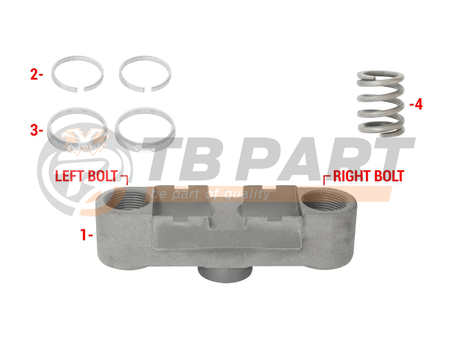 HALDEX Caliper Bridge Assembly Repair Kit Caliper Repair Kit